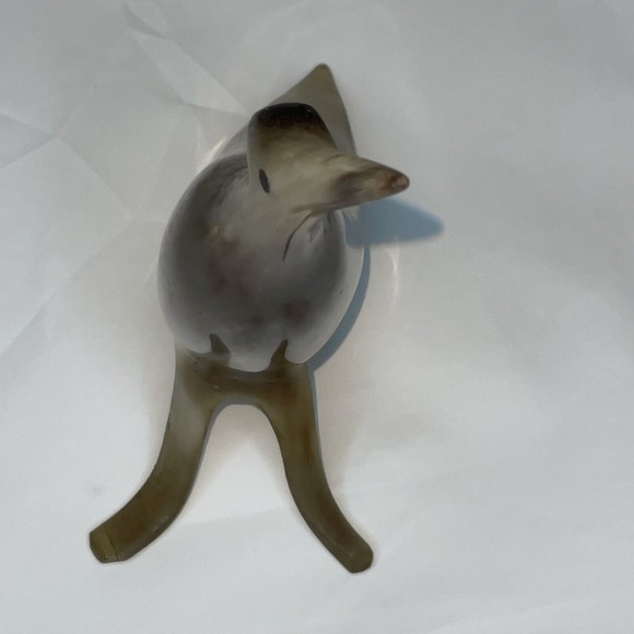 Hand Carved Hollow Horn Bird Standing Statue Figurine Sculpture Art Roadrunner - Picture 4 of 10